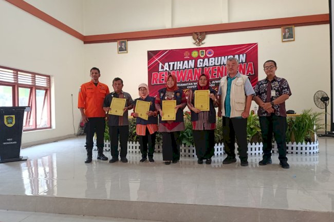 Kecamatan Delanggu Ikuti Latihan Gabungan Relawan Kencana Tingkat Eks Kawedanan Delanggu di Wonosari