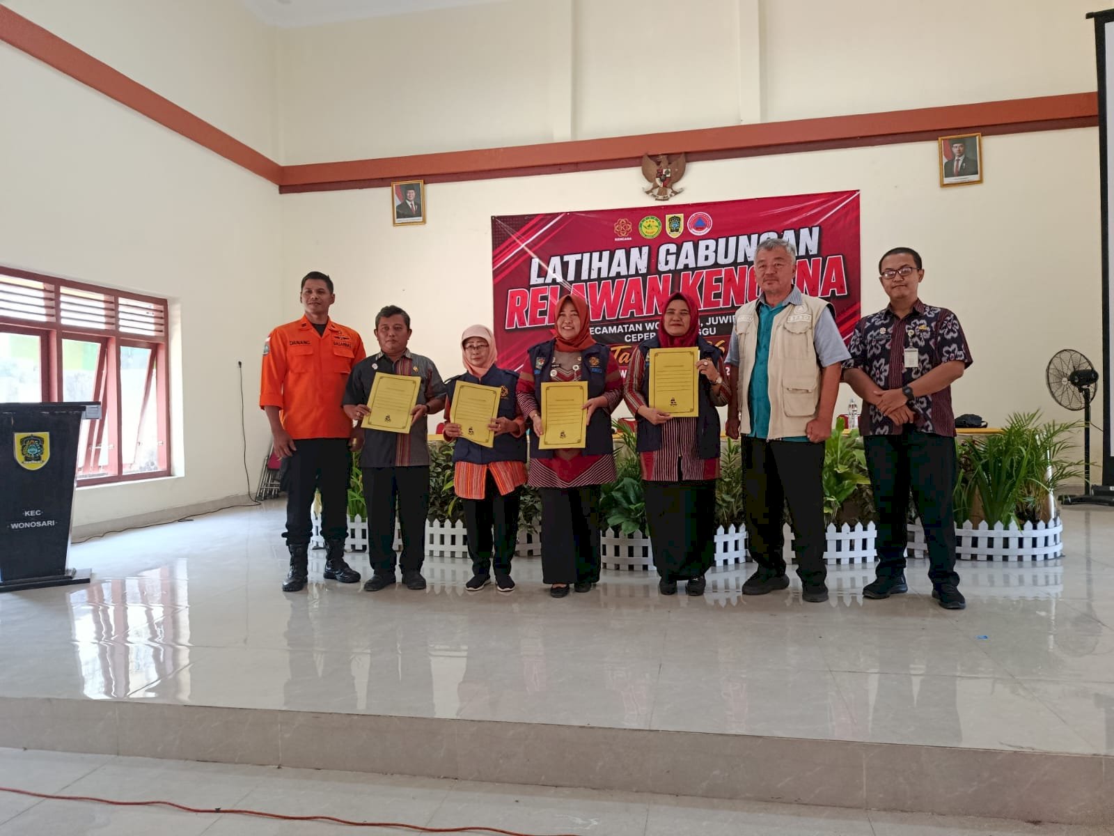 Kecamatan Delanggu Ikuti Latihan Gabungan Relawan Kencana Tingkat Eks Kawedanan Delanggu di Wonosari