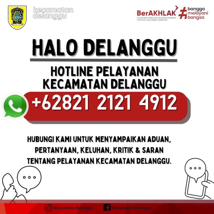 HALO DELANGGU hotline pelayanan Kecamatan Delanggu